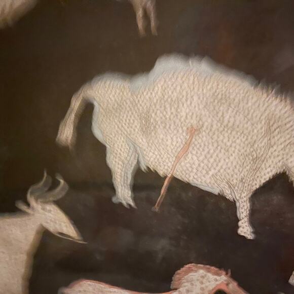 Paleolithic art art piece framed with COA - Picture 6 of 11